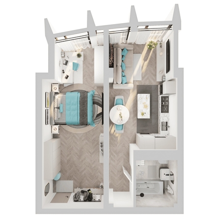 
  Продается 1-комн. квартира 50.71 м², в ЖК Звезды, дом 3. Фото 5.