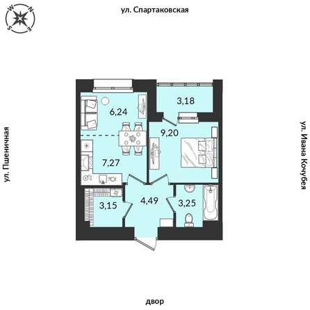 
   Продам 1-комнатную, 36.78 м², Источник, дом 5

. Фото 1.