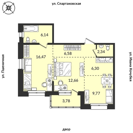 
   Продам 2-комнатную, 64.04 м², Источник, дом 5

. Фото 1.