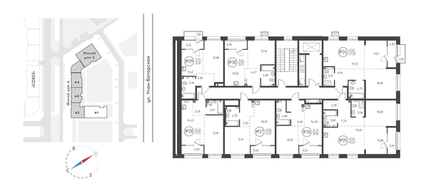 
   Продам 2-комнатную, 66.7 м², СОЮЗ PRIORITY, дом 4

. Фото 1.