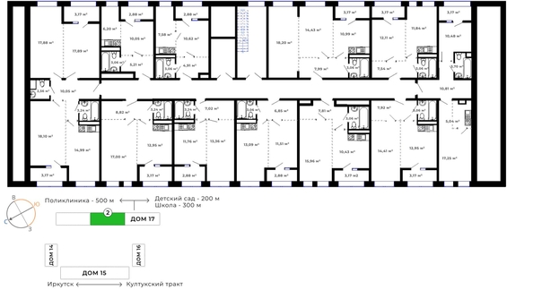 
   Продам 3-комнатную, 91.05 м², Юго-Западный, дом 17

. Фото 19.