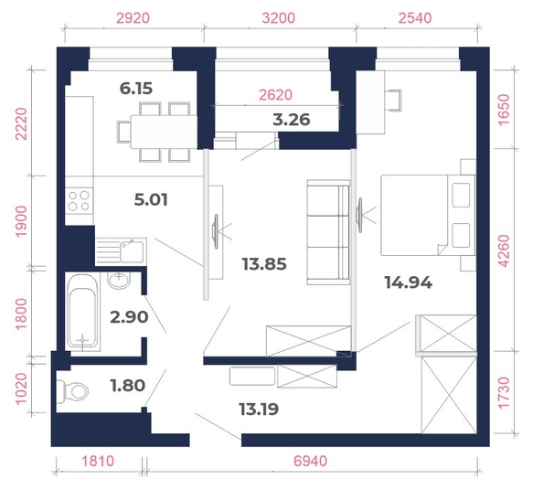 
   Продам 3-комнатную, 61.09 м², Академика Герасимова, 12

. Фото 24.