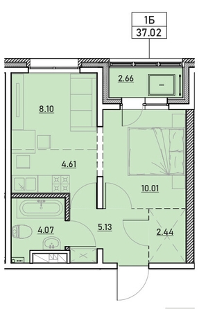 
   Продам 1-комнатную, 37.02 м², Zenith (Зенит), 2 этап

. Фото 1.