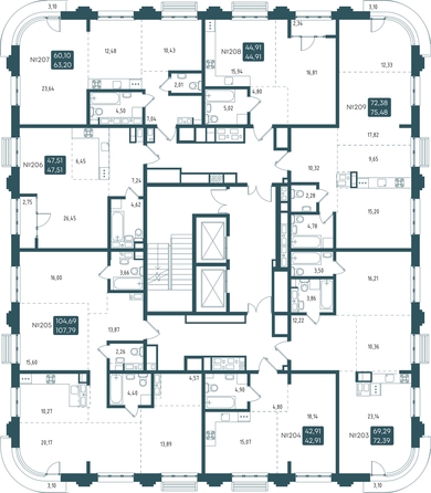 
   Продам 2-комнатную, 63.2 м², Бродский, 1-я очередь

. Фото 1.