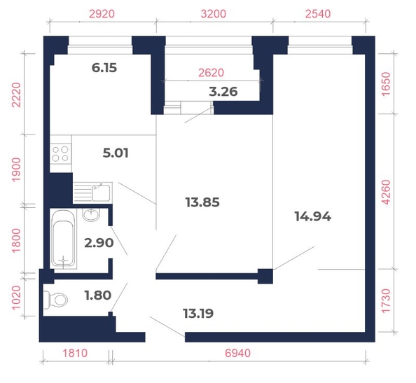 
   Продам 3-комнатную, 61.09 м², Академика Герасимова, 12

. Фото 26.