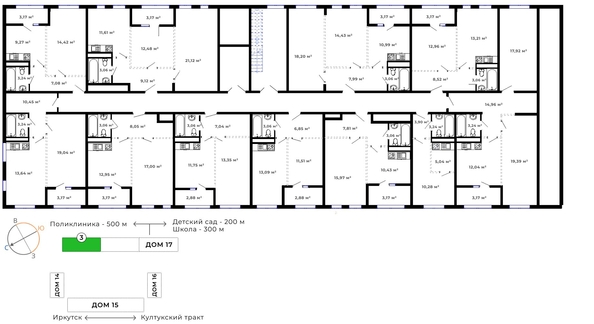 
   Продам 1-комнатную, 49.54 м², Юго-Западный, дом 17

. Фото 3.