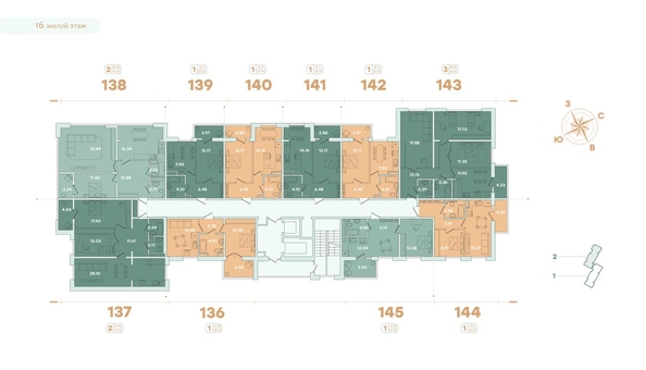 
   Продам 1-комнатную, 39.79 м², Фамилия, дом 2

. Фото 40.