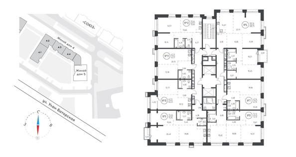 
   Продам 2-комнатную, 55.01 м², СОЮЗ PRIORITY, дом 5

. Фото 1.