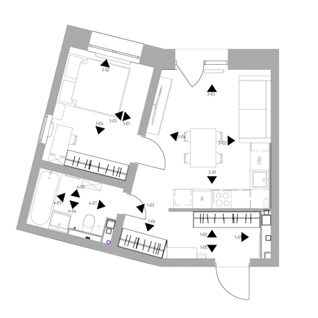 
   Продам 1-комнатную, 44.4 м², Центральная ул (Стрижи кв-л), 15

. Фото 9.