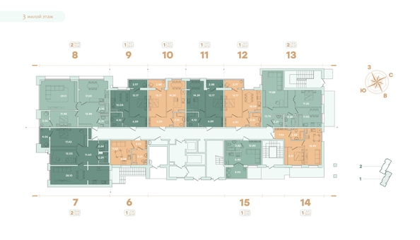 
   Продам 1-комнатную, 27.92 м², Фамилия, дом 1

. Фото 26.