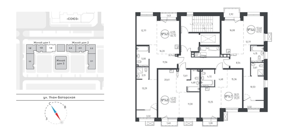 
   Продам 1-комнатную, 39.29 м², Эдуарда Дьяконова ул, 12

. Фото 1.