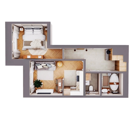 
  Продается 2-комн. квартира, 44.6 м², ЖК Стрижи Сити, блок-секции 6,7
. Фото 1.