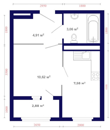
   Продам 1-комнатную, 29.05 м², Юго-Западный, дом 17

. Фото 10.