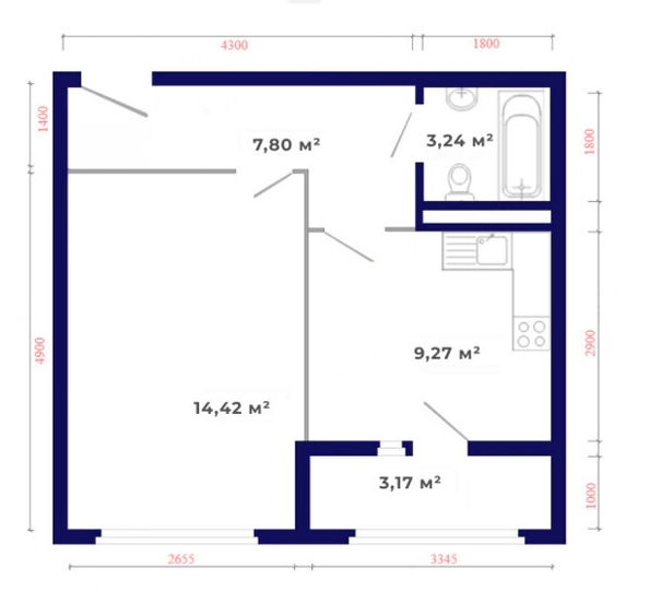 
   Продам 1-комнатную, 37.9 м², Юго-Западный, дом 17

. Фото 10.