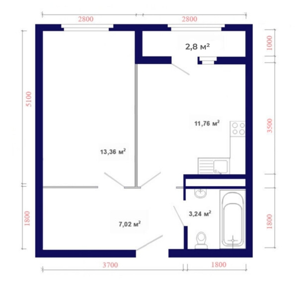 
  Продается 1-комн. квартира, 38.18 м², ЖК Юго-Западный, дом 17
. Фото 4.