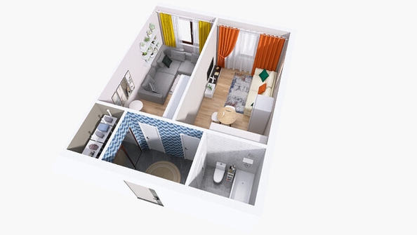 
  Продается 2-комн. квартира, 39.53 м², ЖК Юго-Западный, дом 17
. Фото 13.