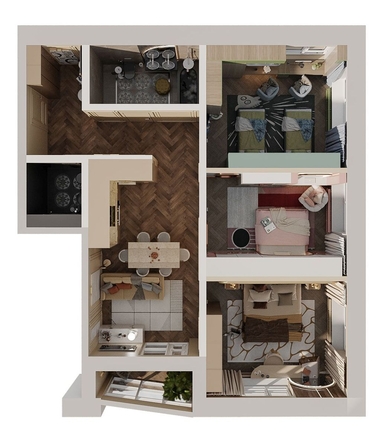 
  Продается 4-комн. квартира, 79.6 м², ЖК Квартал Стрижи, 2 очередь
. Фото 1.