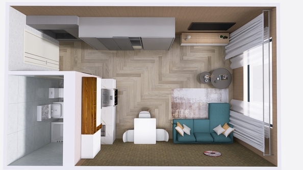 
  Продается студия, 21.86 м², ЖК Юго-Западный, дом 17
. Фото 8.