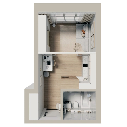 
  Продается 1-комн. квартира, 26.23 м², ЖК Стрижи Сити, блок-секции 6,7
. Фото 1.