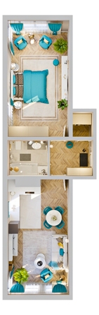 
  Продается 2-комн. квартира, 63.69 м², ЖК RIVERANG (РиверАнг)
. Фото 2.