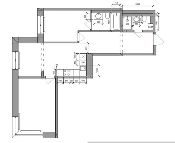 
  Продается 3-комн. квартира, 68.1 м², ЖК Стрижи Сити, блок-секции 8,9
. Фото 1.