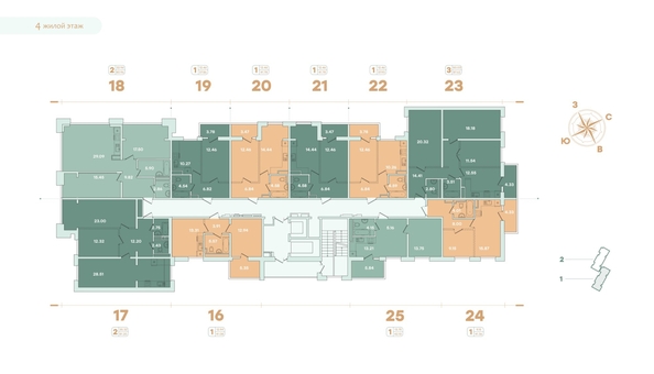 
  Продается 3-комн. квартира, 87.62 м², ЖК Фамилия, дом 1
. Фото 5.