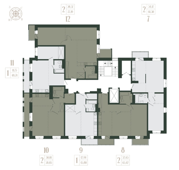 
  Продается 2-комн. квартира, 61.3 м², ЖК Новые кварталы, дом 1
. Фото 1.