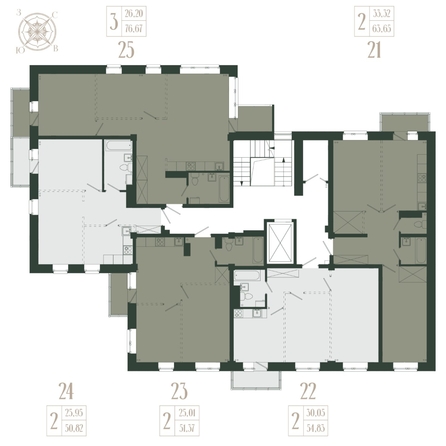 
  Продается 2-комн. квартира, 54.83 м², ЖК Новые кварталы, дом 2
. Фото 1.