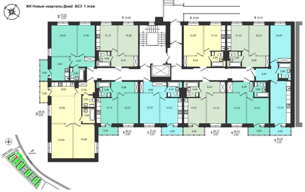 
  Продается 1-комн. квартира, 36.53 м², ЖК Новые кварталы, дом 2
. Фото 3.