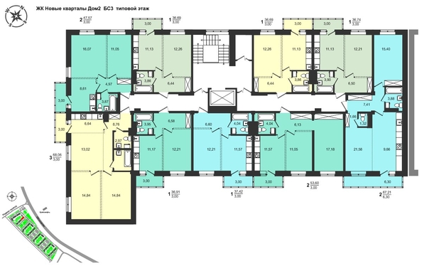 
  Продается 2-комн. квартира, 47.57 м², ЖК Новые кварталы, дом 2
. Фото 4.