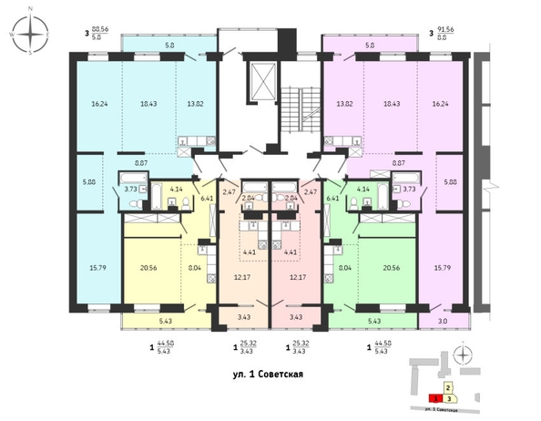 
  Продается 1-комн. квартира, 44.58 м², ЖК Суворов
. Фото 6.