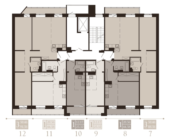 
  Продается 3-комн. квартира, 91.56 м², ЖК Суворов
. Фото 1.