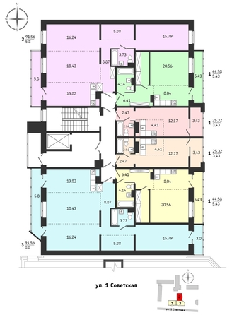 
  Продается 3-комн. квартира, 88.56 м², ЖК Суворов
. Фото 2.