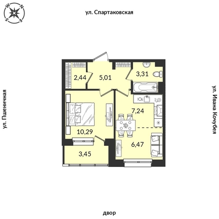 
  Продается 1-комн. квартира, 37.9 м², ЖК Источник, дом 5
. Фото 1.