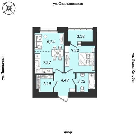 
  Продается 1-комн. квартира, 36.62 м², ЖК Источник, дом 5
. Фото 1.