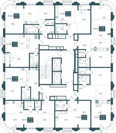 
  Продается 2-комн. квартира, 63.41 м², ЖК Бродский, 1-я очередь
. Фото 1.