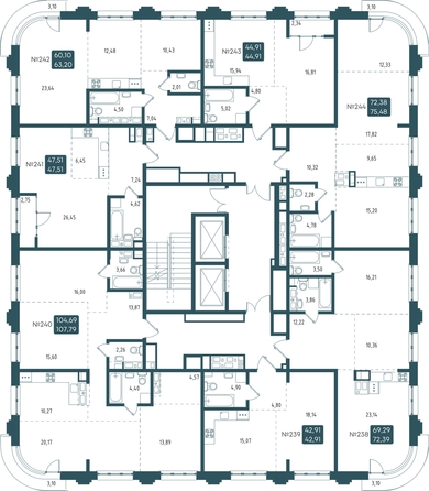 
  Продается 1-комн. квартира, 47.51 м², ЖК Бродский, 1-я очередь
. Фото 1.