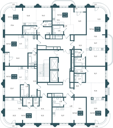 
  Продается 1-комн. квартира, 47.51 м², ЖК Бродский, 1-я очередь
. Фото 1.