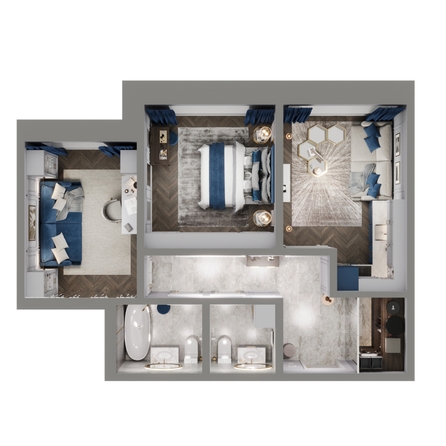 
  Продается 2-комн. квартира, 60.5 м², ЖК Стрижи Сити, блок-секции 8,9
. Фото 1.