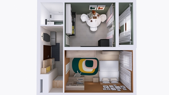 
  Продается 1-комн. квартира, 45.1 м², ЖК Юго-Западный, дом 17
. Фото 1.