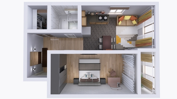 
  Продается 1-комн. квартира, 49.54 м², ЖК Юго-Западный, дом 17
. Фото 1.