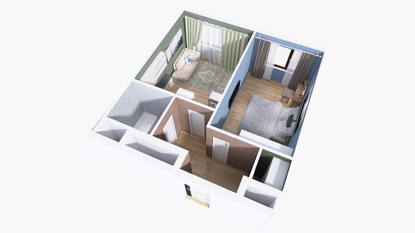 
  Продается 2-комн. квартира, 42.47 м², ЖК Юго-Западный, дом 17
. Фото 2.