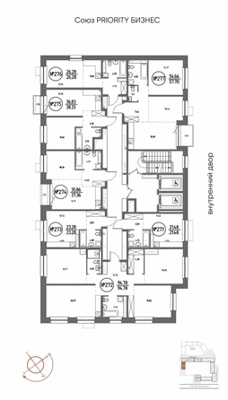 
  Продается студия 26.28 м², в ЖК СОЮЗ ПРИОРИТИ МАХ, д. 4. Фото 3.