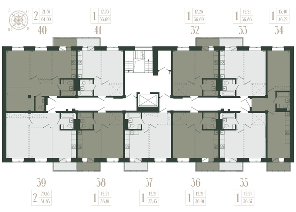 
  Продается 1-комн. квартира, 37.43 м², ЖК Новые кварталы, дом 2
. Фото 1.