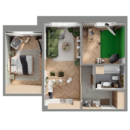 
  Продается 3-комн. квартира, 61.41 м², ЖК Стрижи Сити, блок-секции 6,7
. Фото 1.