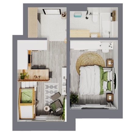 
  Продается 2-комн. квартира, 37.85 м², ЖК Стрижи Сити, блок-секции 6,7
. Фото 1.
