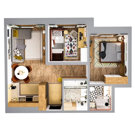 
  Продается 3-комн. квартира, 60.76 м², ЖК Стрижи Сити, блок-секции 6,7
. Фото 1.