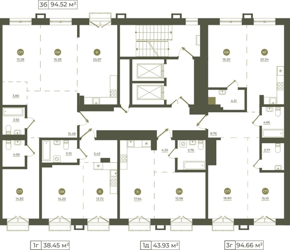 
  Продается 1-комн. квартира, 43.93 м², ЖК Верба
. Фото 1.