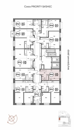 
  Продается 1-комн. квартира, 21.9 м², ЖК СОЮЗ ПРИОРИТИ МАХ, д. 4
. Фото 1.