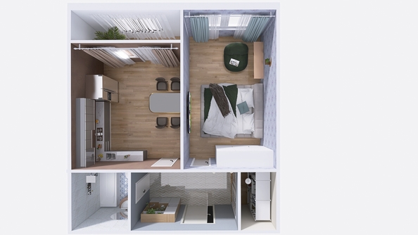 
  Продается 1-комн. квартира, 45.18 м², ЖК Юго-Западный, дом 17
. Фото 1.